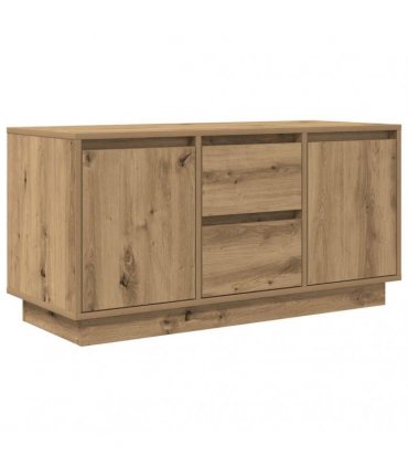 vidaXL TV Cabinet with LED Lights Artisan Oak 100x41x50 cm