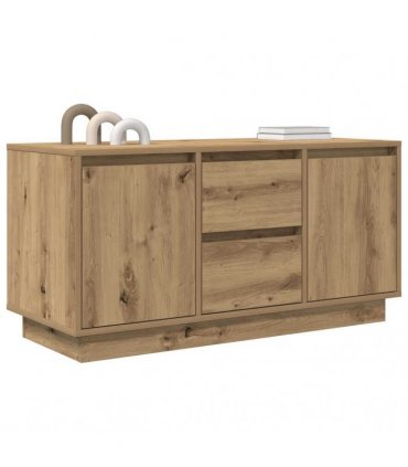 vidaXL TV Cabinet with LED Lights Artisan Oak 100x41x50 cm