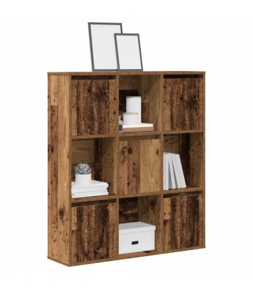 vidaXL Bookcase Old Wood 89x24x101.5 cm Engineered Wood