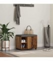 vidaXL Hall Bench Old Wood 60 x 38 x 46 cm Engineered Wood and Fabric