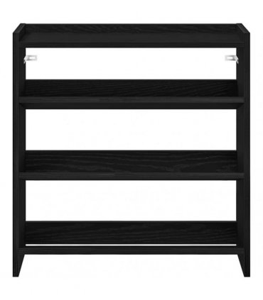 vidaXL Shoe Rack Black 60x25x62 cm Engineered Wood