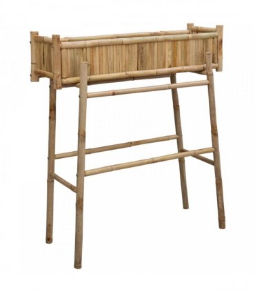 vidaXL Garden Planter with Holder Natural 100 x 38 x 114 cm Bamboo