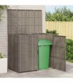 vidaXL Box Garbage Bin Box 2 pcs Grey 130 x 80 x 115 cm Polyethylene