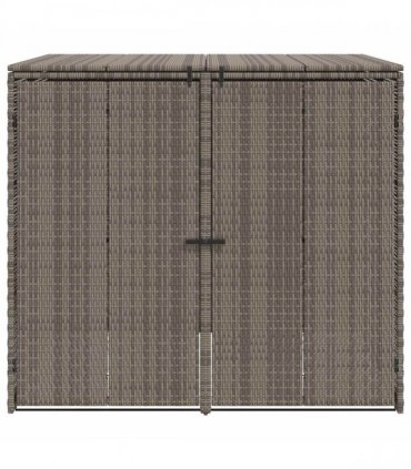 vidaXL Box Garbage Bin Box 2 pcs Grey 130 x 80 x 115 cm Polyethylene