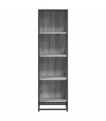 vidaXL Book Cabinet Grey Sonoma 40x35x139 cm Engineered Wood