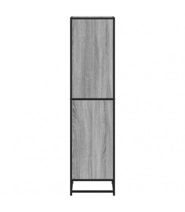 vidaXL Book Cabinet Grey Sonoma 40x35x139 cm Engineered Wood