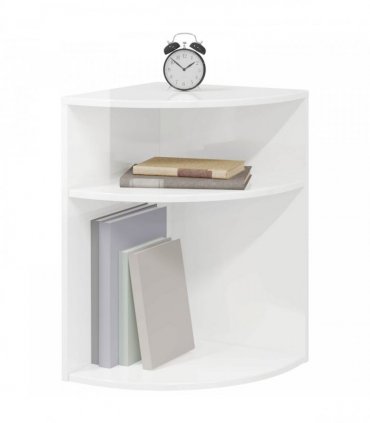 vidaXL End Table High Gloss White 39.7 x 39.7 x 60 cm Engineered Wood