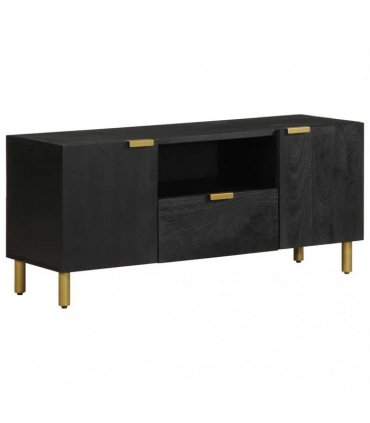 vidaXL TV Cabinet Black 105x33x46 cm Engineered Wood