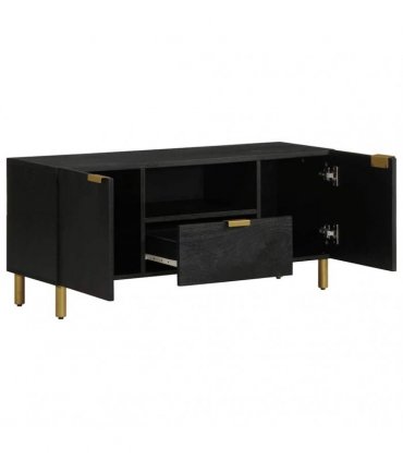 vidaXL TV Cabinet Black 105x33x46 cm Engineered Wood