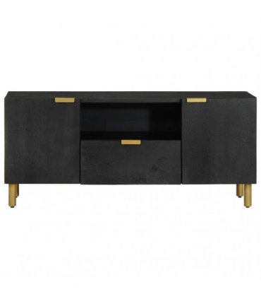 vidaXL TV Cabinet Black 105x33x46 cm Engineered Wood