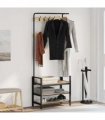vidaXL Coat Rack Sonoma Oak 75 x 34 x 184 cm Engineered wood