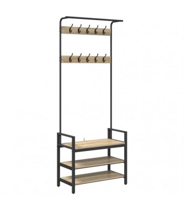 vidaXL Coat Rack Sonoma Oak 75 x 34 x 184 cm Engineered wood