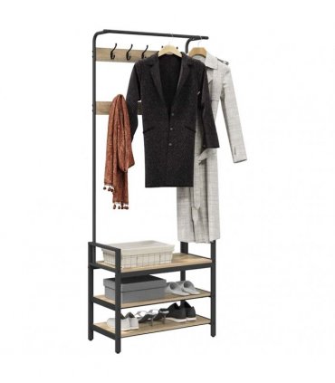 vidaXL Coat Rack Sonoma Oak 75 x 34 x 184 cm Engineered wood