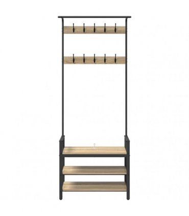 vidaXL Coat Rack Sonoma Oak 75 x 34 x 184 cm Engineered wood