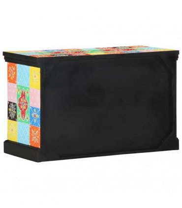 vidaXL TV Cabinet Multicolour 80 x 35 x 50 cm Solid Mango Wood