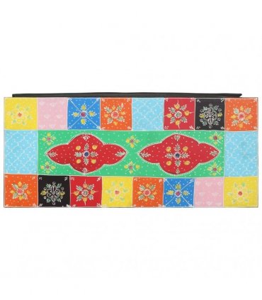 vidaXL TV Cabinet Multicolour 80 x 35 x 50 cm Solid Mango Wood