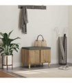 vidaXL Hall Bench with Cushion with Door Artisan Oak 60 x 38 x 46 cm