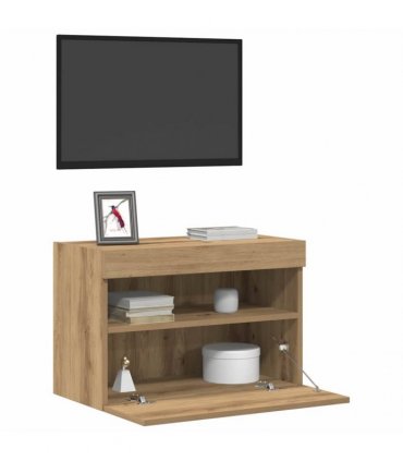 vidaXL TV Wall Cabinet Wall-mounted 2 pcs Artisan oak 60 x 30 x 40 cm