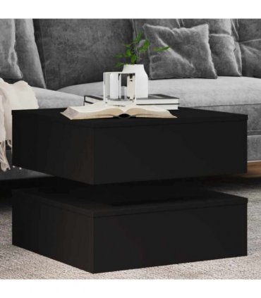 vidaXL Coffee Table | Black | Engineered wood | Low | Coffee Table | Square