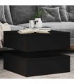 vidaXL Coffee Table | Black | Engineered wood | Low | Coffee Table | Square