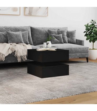 vidaXL Coffee Table | Black | Engineered wood | Low | Coffee Table | Square