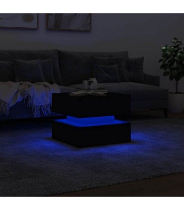 vidaXL Coffee Table | Black | Engineered wood | Low | Coffee Table | Square