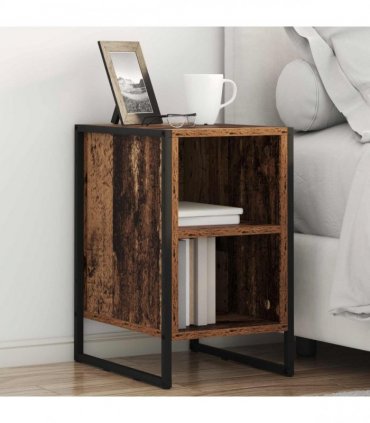 vidaXL Bedside Table 2 pcs Old Wood 39.5 x 30 x 50 cm Engineered Wood