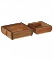 vidaXL Tray 2 pcs Brown 29 x 31 x 10 cm Solid Reclaim Wood