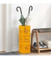 vidaXL Rain Umbrella Stand Mustard 15.5 x 15.5 x 49 cm Steel