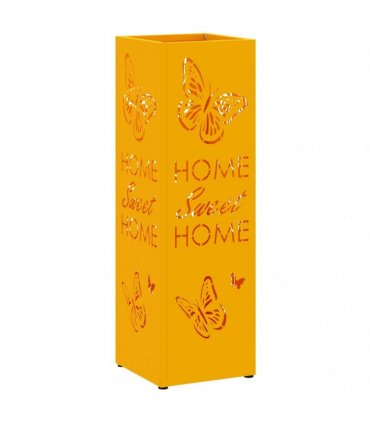 vidaXL Rain Umbrella Stand Mustard 15.5 x 15.5 x 49 cm Steel