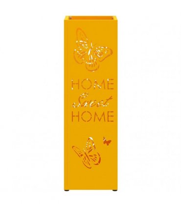 vidaXL Rain Umbrella Stand Mustard 15.5 x 15.5 x 49 cm Steel