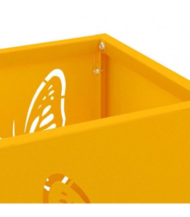 vidaXL Rain Umbrella Stand Mustard 15.5 x 15.5 x 49 cm Steel