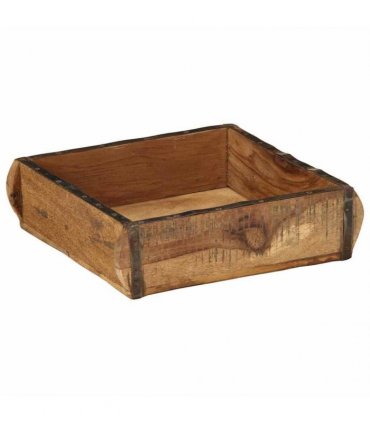 vidaXL Tray with Storage Brown 29 x 31 x 10 cm Solid Reclaim Wood