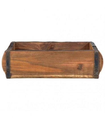 vidaXL Tray with Storage Brown 29 x 31 x 10 cm Solid Reclaim Wood