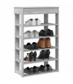 vidaXL Shoe Rack Grey Sonoma 60x30x98 cm Engineered Wood