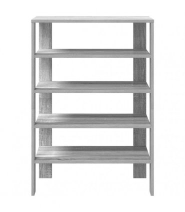 vidaXL Shoe Rack Grey Sonoma 60x30x98 cm Engineered Wood