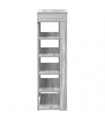 vidaXL Shoe Rack Grey Sonoma 60x30x98 cm Engineered Wood