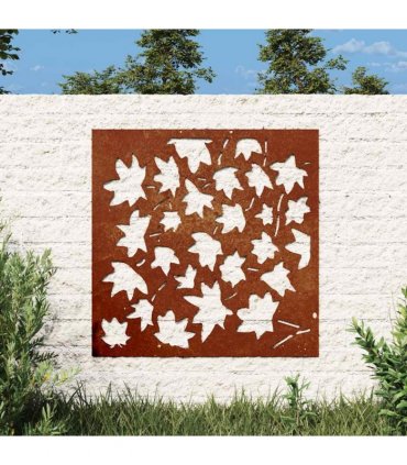 vidaXL Garden Wall Decoration 55x55 cm Corten Steel Maple Leaf Design