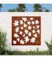 vidaXL Garden Wall Decoration 55x55 cm Corten Steel Maple Leaf Design