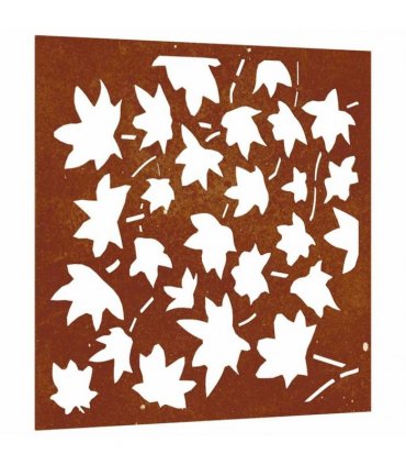 vidaXL Garden Wall Decoration 55x55 cm Corten Steel Maple Leaf Design