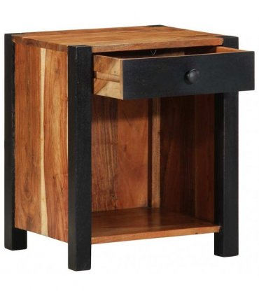 vidaXL Bedside Cabinet Brown 40 x 35 x 50 cm Solid Acacia Wood