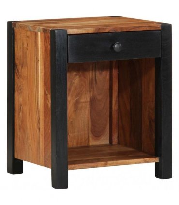 vidaXL Bedside Cabinet Brown 40 x 35 x 50 cm Solid Acacia Wood
