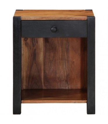 vidaXL Bedside Cabinet Brown 40 x 35 x 50 cm Solid Acacia Wood