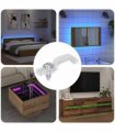 vidaXL LED Strip Clips 12 pcs Transparent 23.8 x 7.3 x 4.3 mm