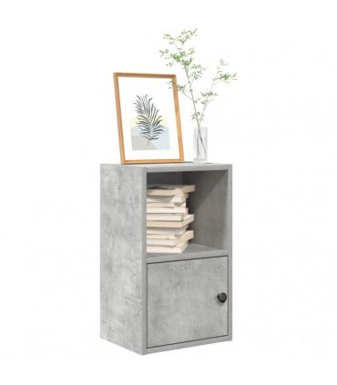 vidaXL Bookcase Concrete Grey 31x24x52 cm Engineered Wood