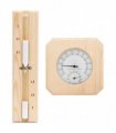 vidaXL 2 in 1 Sauna Hygrothermograph and Sand Timer Set Solid Wood Pine