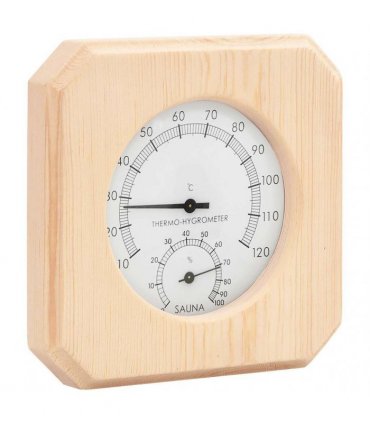 vidaXL 2 in 1 Sauna Hygrothermograph and Sand Timer Set Solid Wood Pine