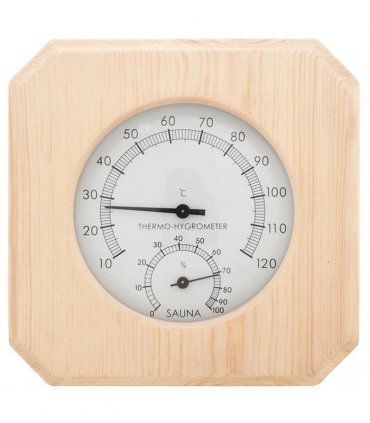 vidaXL 2 in 1 Sauna Hygrothermograph and Sand Timer Set Solid Wood Pine