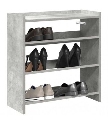 vidaXL Shoe Rack Concrete Grey 60x25x62 cm Engineered Wood