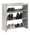 vidaXL Shoe Rack Concrete Grey 60x25x62 cm Engineered Wood